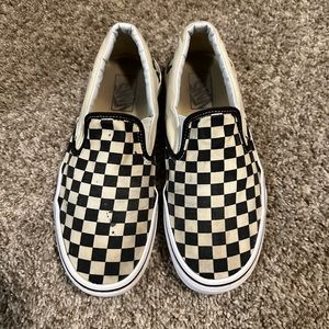 vans checkered slip on 8.5M